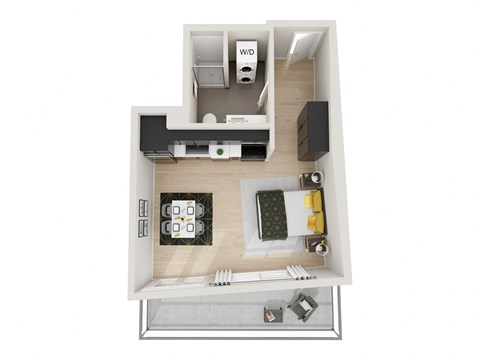 Studio H Floor Plan at Ion Town Center, Shoreline, 98133